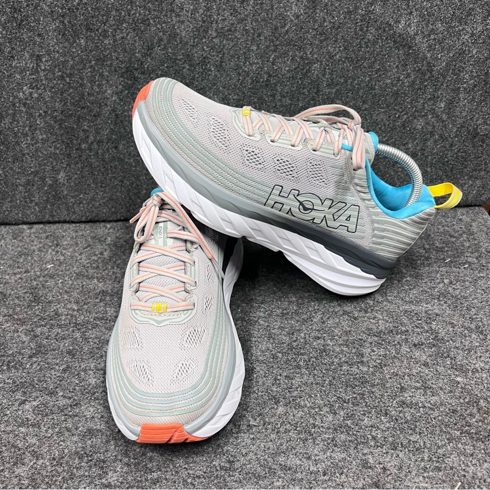 Hoka Women's Gray and Orange Running Shoes